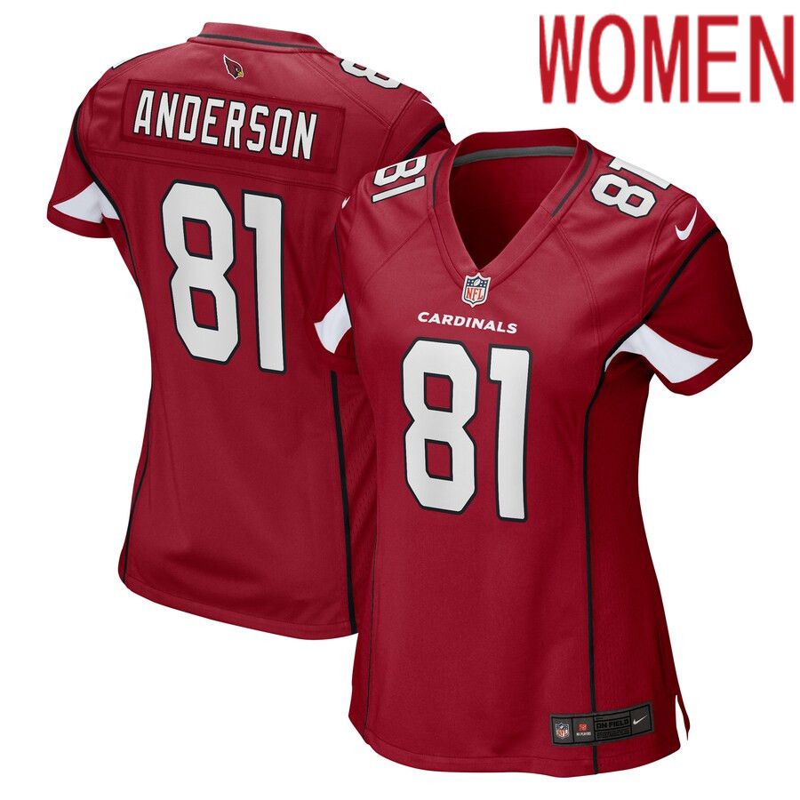 Women Arizona Cardinals 81 Robbie Anderson Nike Cardinal Game Player NFL Jersey
